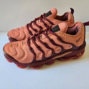 Nike Air VaporMax Plus "Peach Maroon" Gradient Womens 8 Running Shoes 924453-156